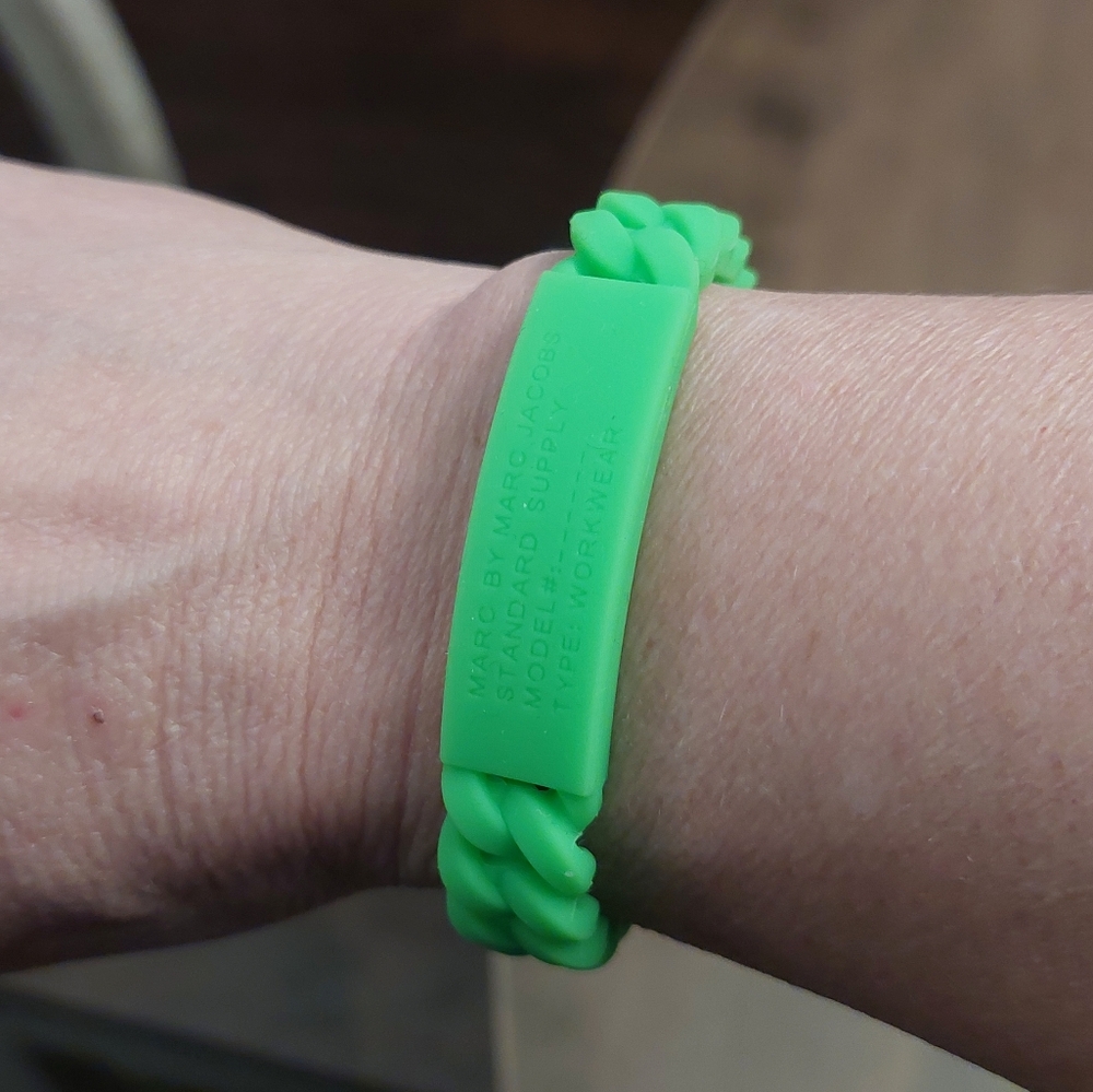 Marc by Marc Jacobs silicone bracelet.